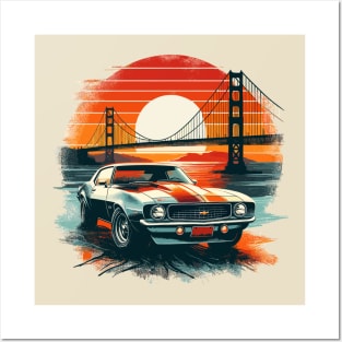 Chevy camaro, Golden Gate Bridge Posters and Art